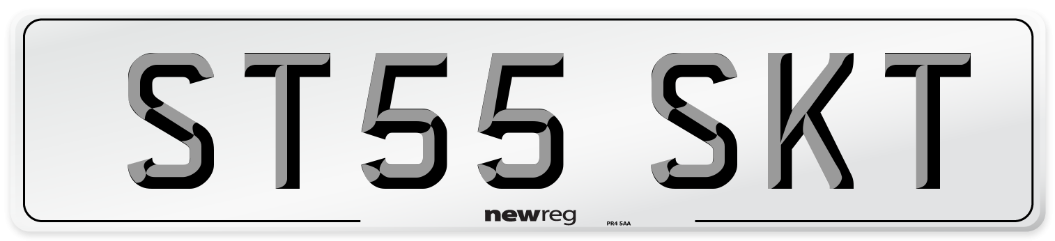 ST55 SKT Number Plate from New Reg
